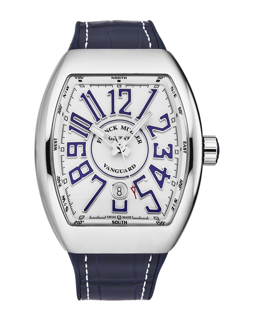 Franck Muller Vanguard Mens Automatic Watch 45scwhtwhtblu-3 In Blue / White