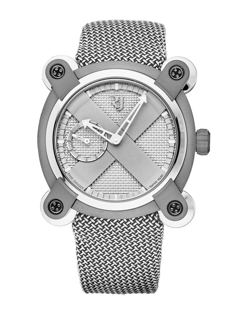 Romain Jerome Moon Invader Titanium Automatic Men's Watch Rj.m.au.in.020.03 In Silver / Skeleton