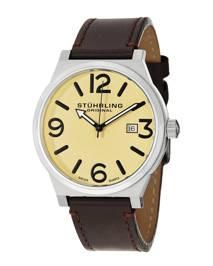 Stuhrling Original Men's Leather Watch