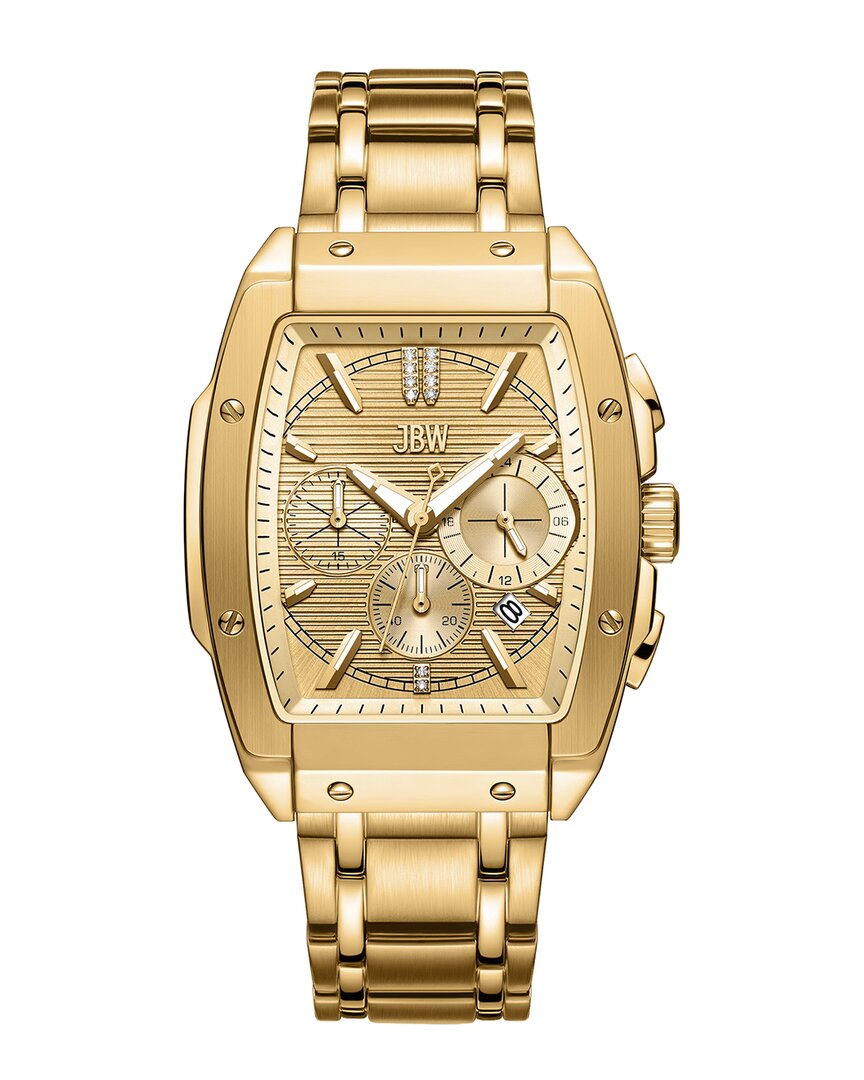 Jbw Men's Echelon Diamond Gold-plated Stainless-steel Watch