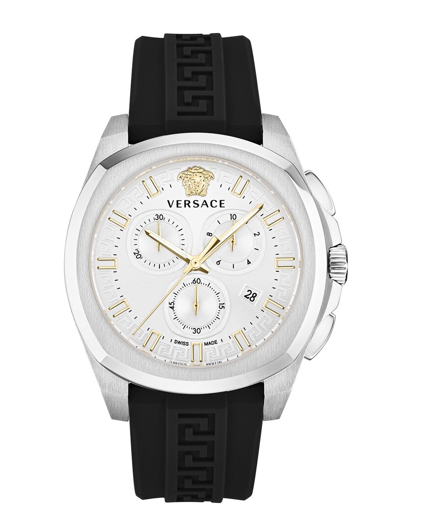 Versace Geo Chrono Strap Watch