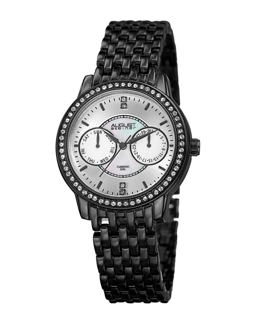 August Steiner Women's Diamond Dial Watch