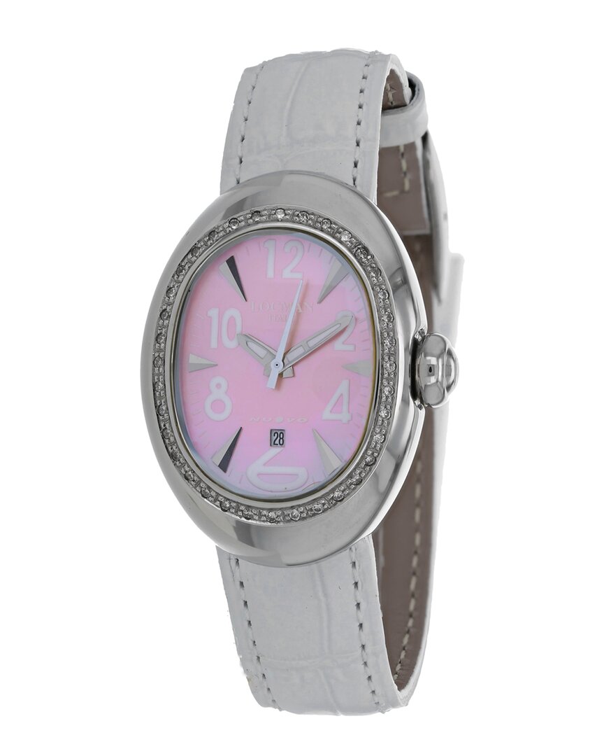 Locman Nuovo Quartz Ladies Watch 028moppkd/wh In Mop / Mother Of Pearl / White