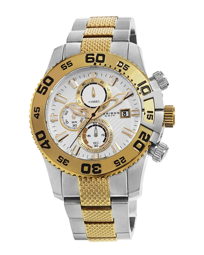 Akribos Xxiv Men's Conqueror Watch In Gold