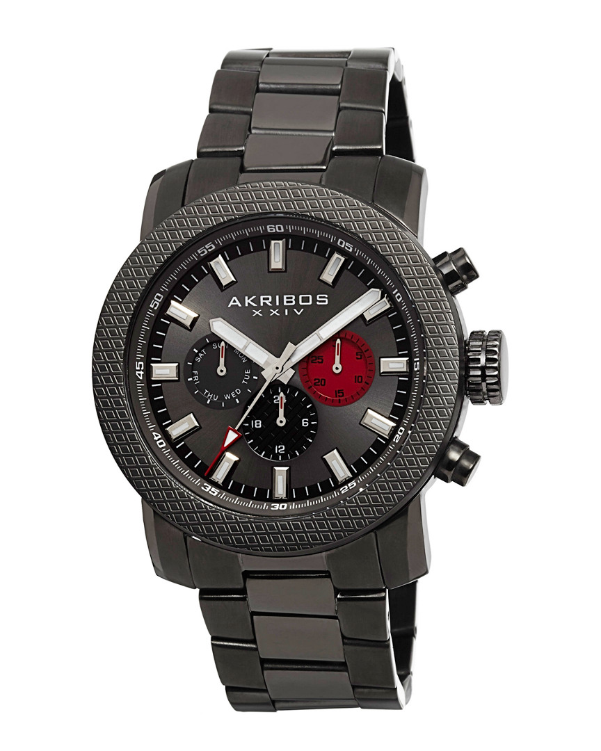Akribos Xxiv Men's Grandiose Watch In Black