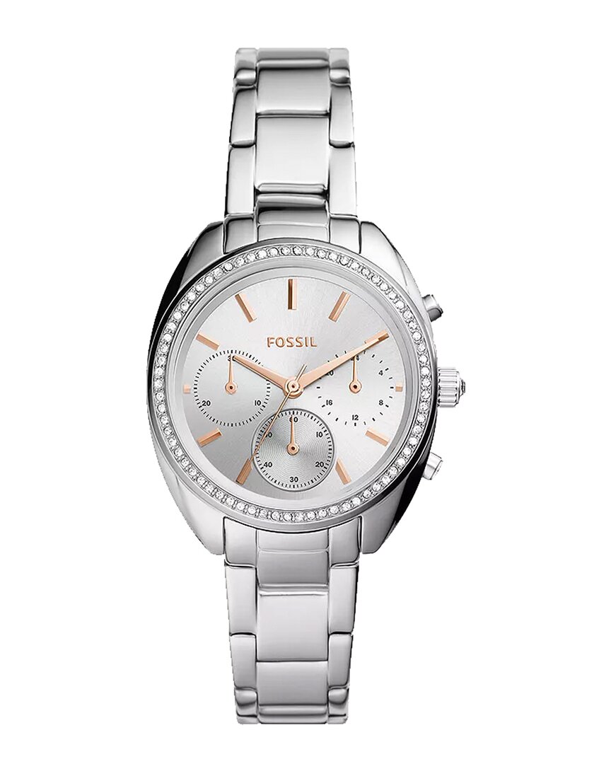 Fossil Ladies Vale Chronograph, Stainless Steel Watch 34mm