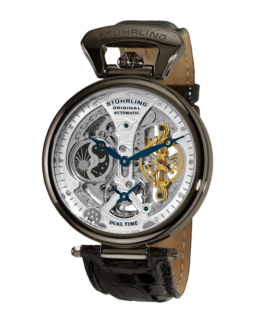 Stuhrling Original Men's Emperor's Grand Dt Diamond Watch In Multicolor