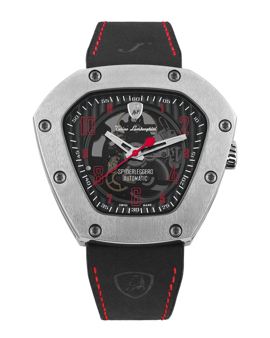 Tonino Lamborghini Spyder Automatic Mens Watch Tlf-t06-2 In Black / Grey
