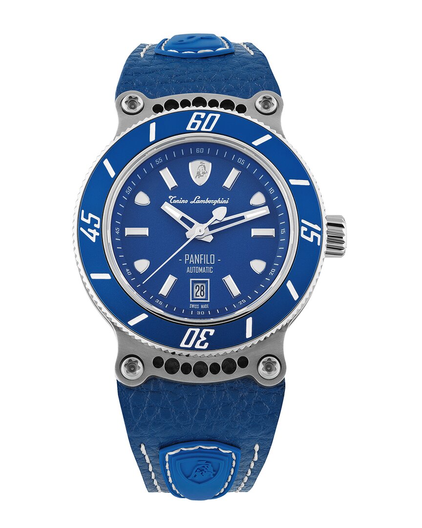 Tonino Lamborghini Panfilo Automatic Blue Dial Mens Watch Tlf-t03-2