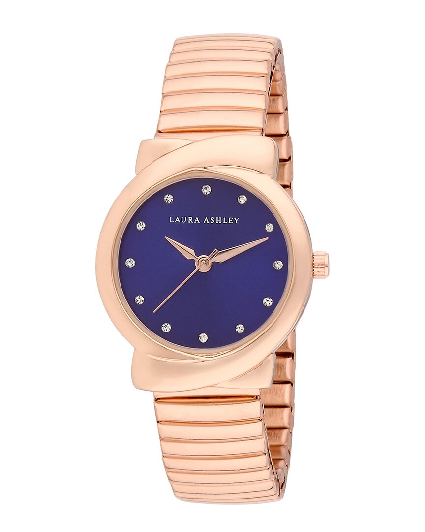 Laura Ashley Women's 28mm Bow Expansion Strap Watc In Gold