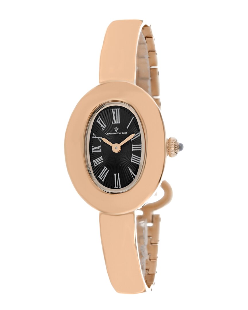 Christian Van Sant Women's Anora Black Dial Watch