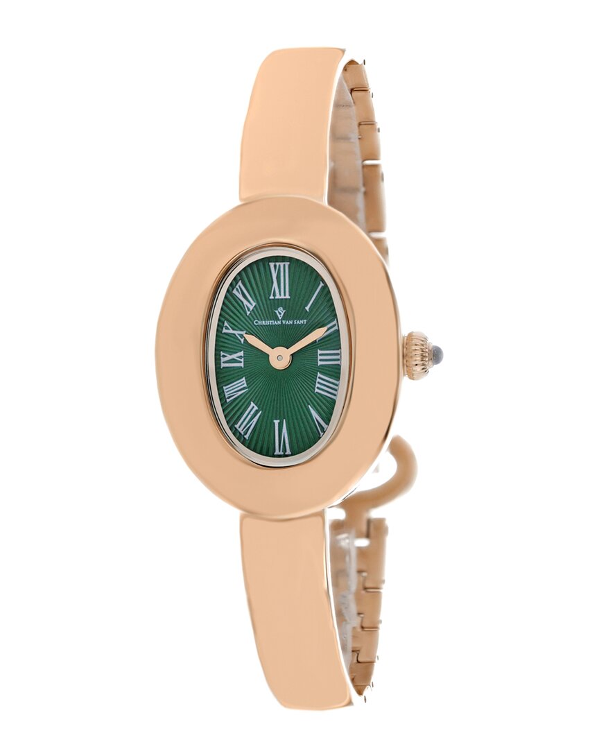 Christian Van Sant Women's Anora Green Dial Watch