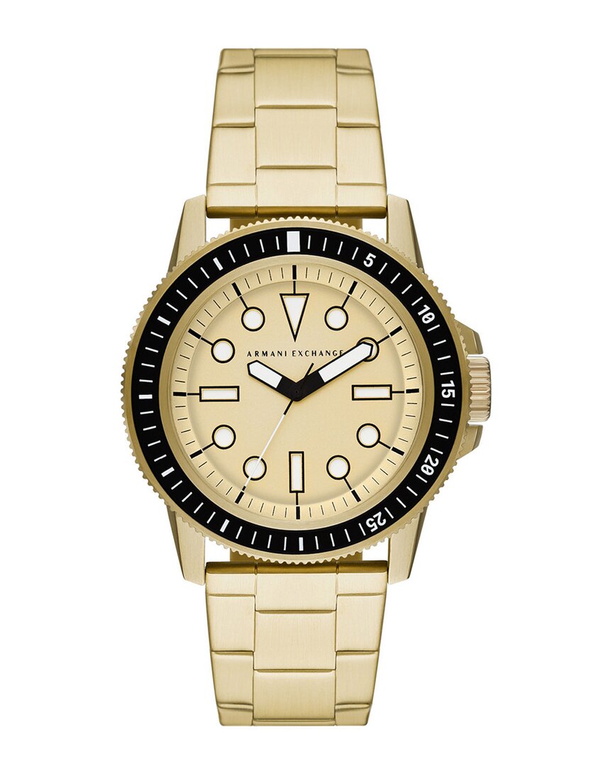 Armani Exchange Leonardo Gold-tone Mens Watch In Gold