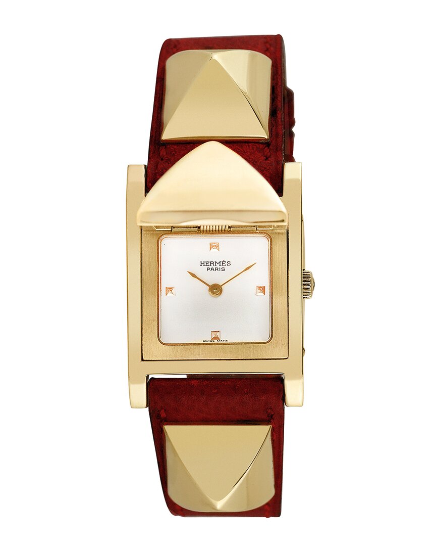 Pre-owned Heritage Hermes Hermès Women's Medor Watch, Circa 2000s (authentic )