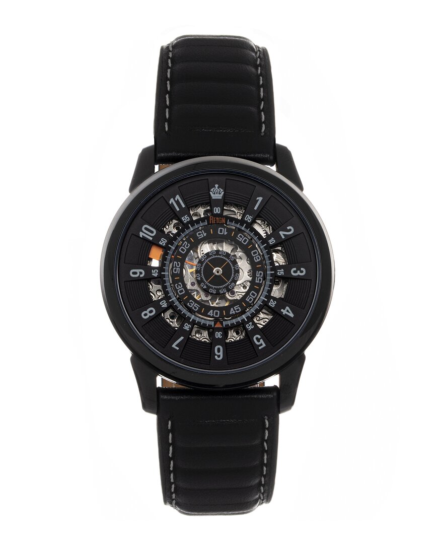 Reign Monterey Automatic Black Dial Men's Watch Reirn6404 In Black / Orange