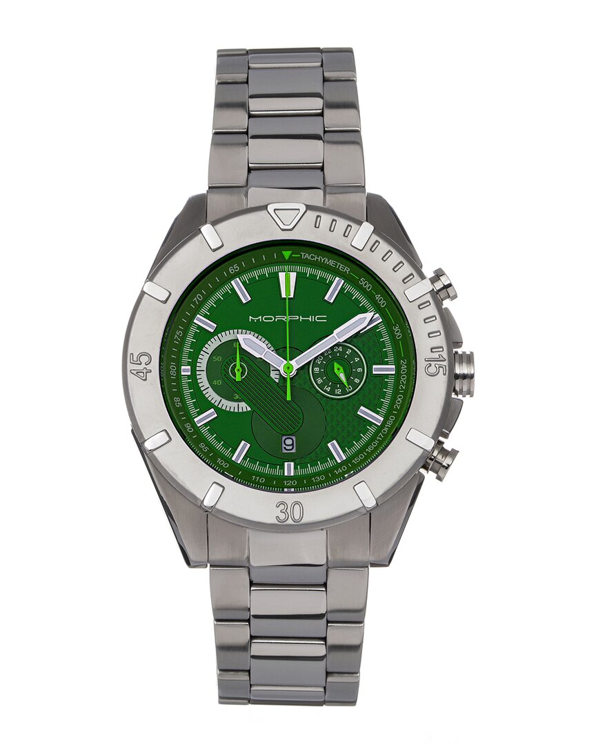 Morphic M94 Series Green Dial Mens Watch Mph9404 In Green / Silver