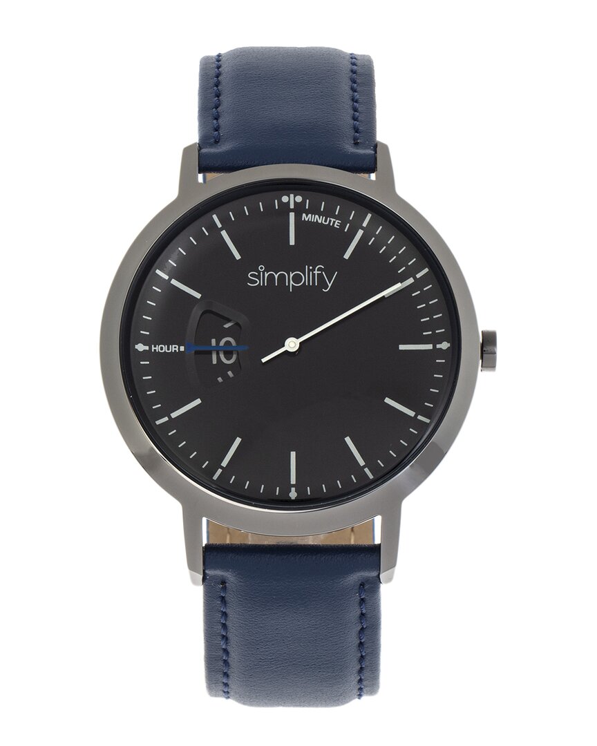 Simplify Unisex The 6500 Watch In Black / Blue / Gun Metal / Gunmetal