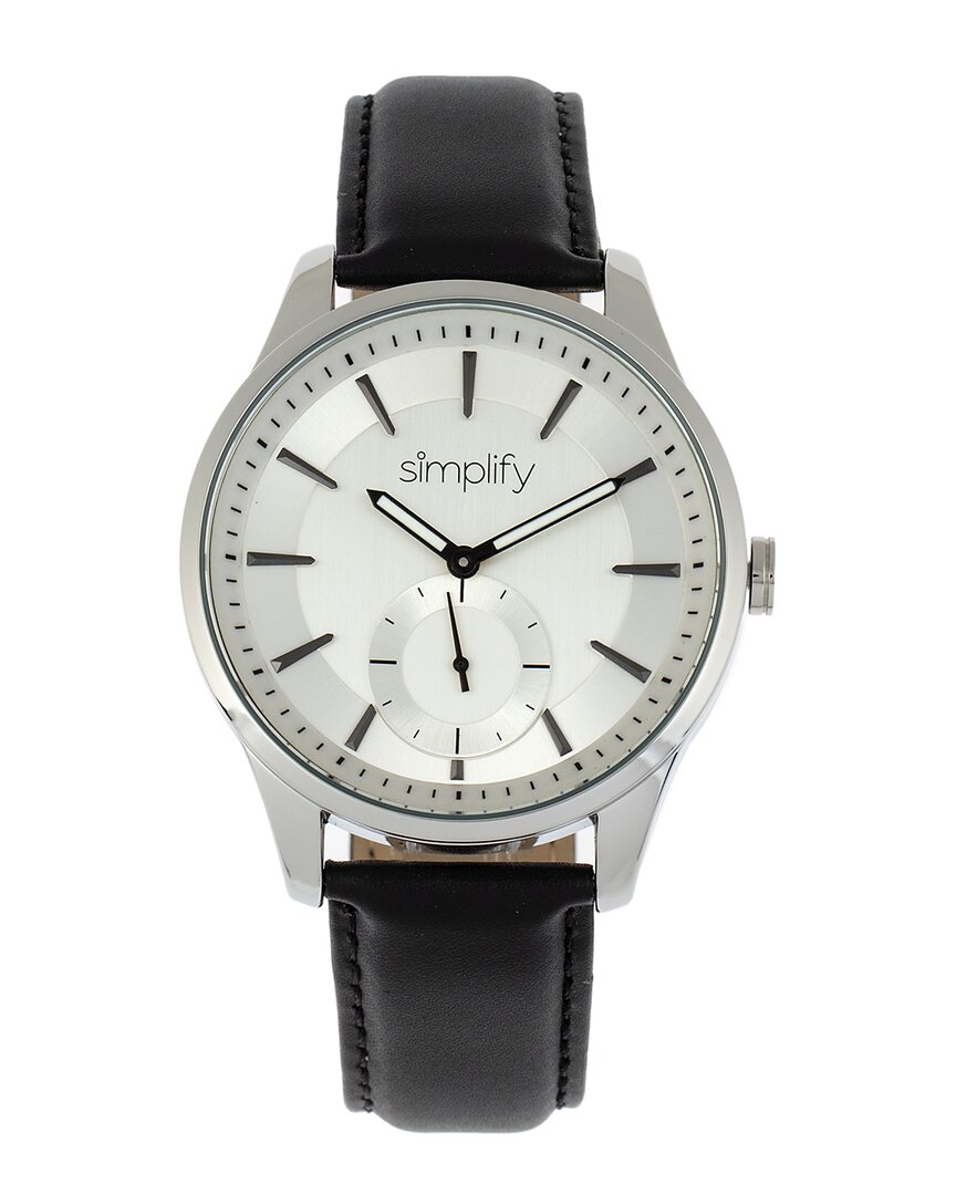Simplify Unisex The 6600 Watch In Black / Silver