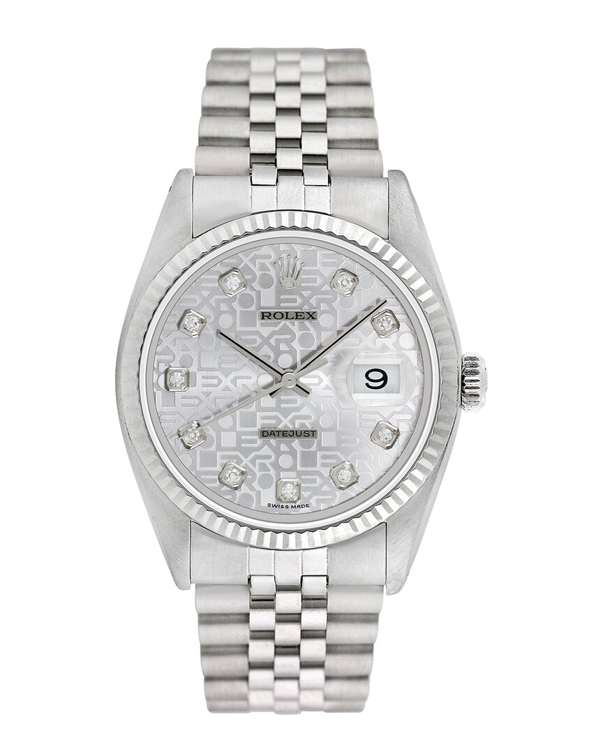 Heritage Rolex Rolex Men's Datejust Diamond Watch, Circa 2000's (pre-loved)