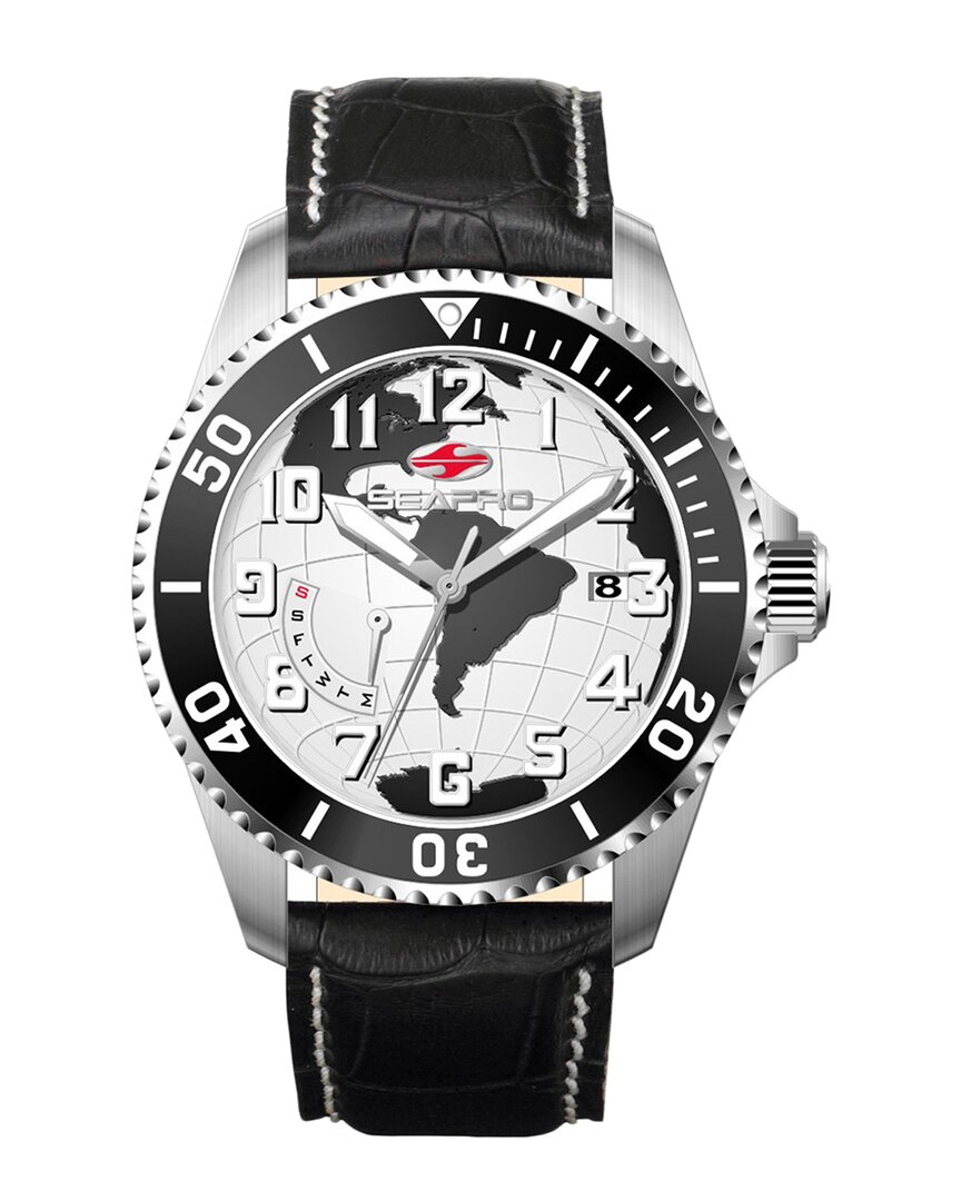 Seapro Voyager White Dial Men's Watch Sp2740 In Black / White