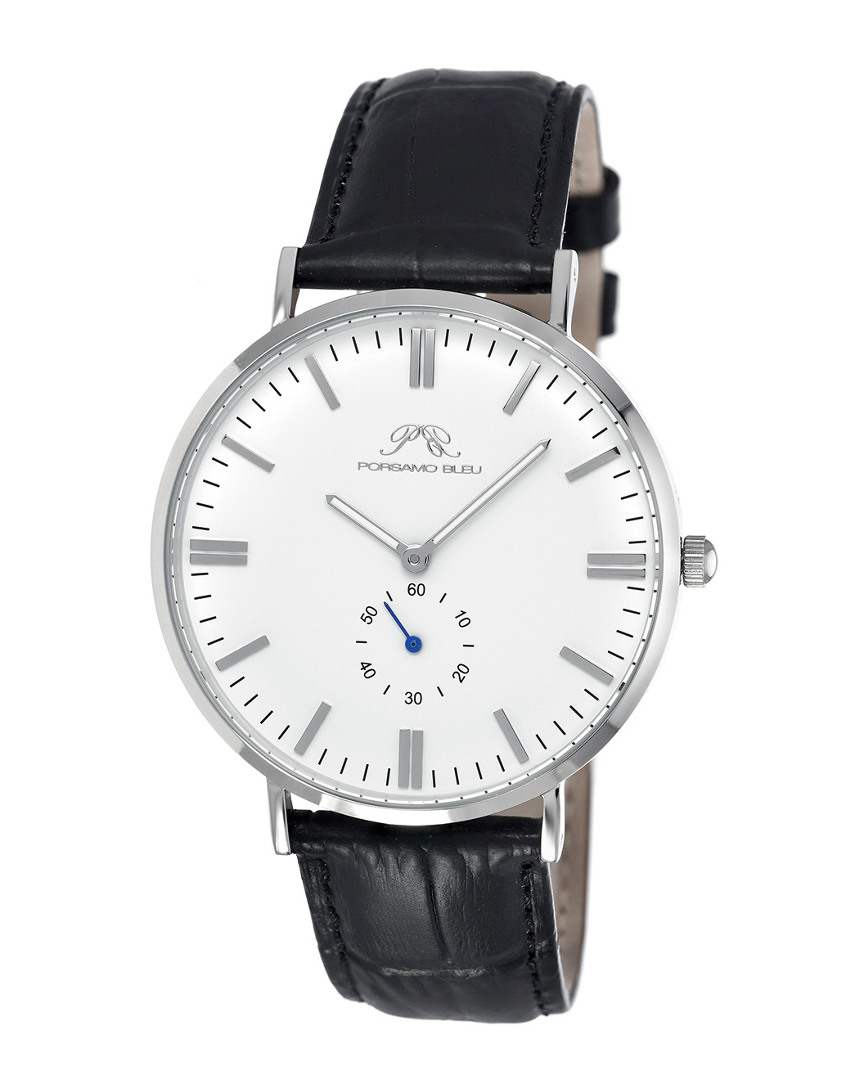 Shop Porsamo Bleu Men's Leather Watch