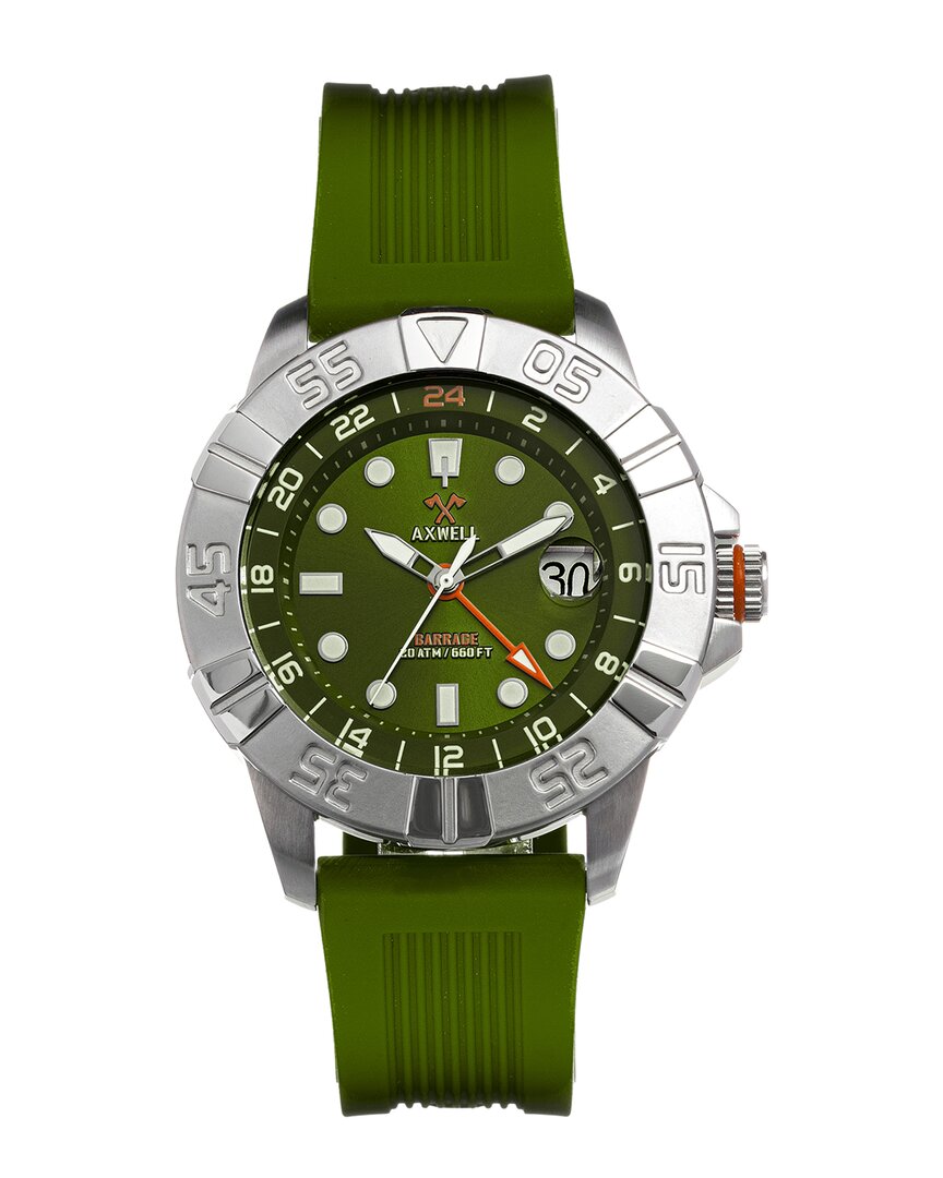 Axwell Barrage Quartz Green Dial Men's Watch Axwaw100-3