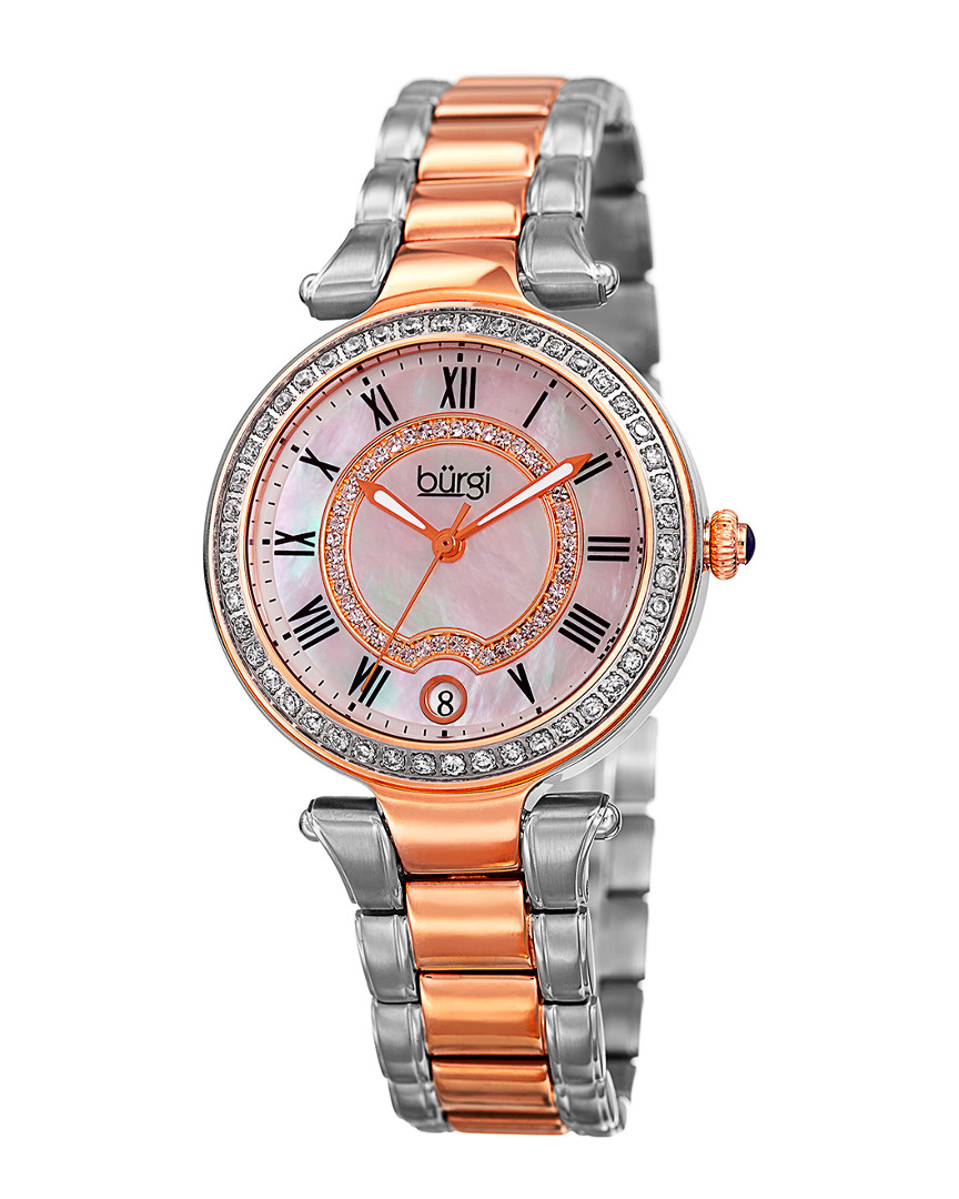 Burgi Women's Stainless Steel Watch