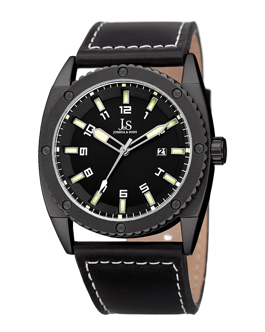 Joshua And Sons Joshua & Sons Men's Leather Watch