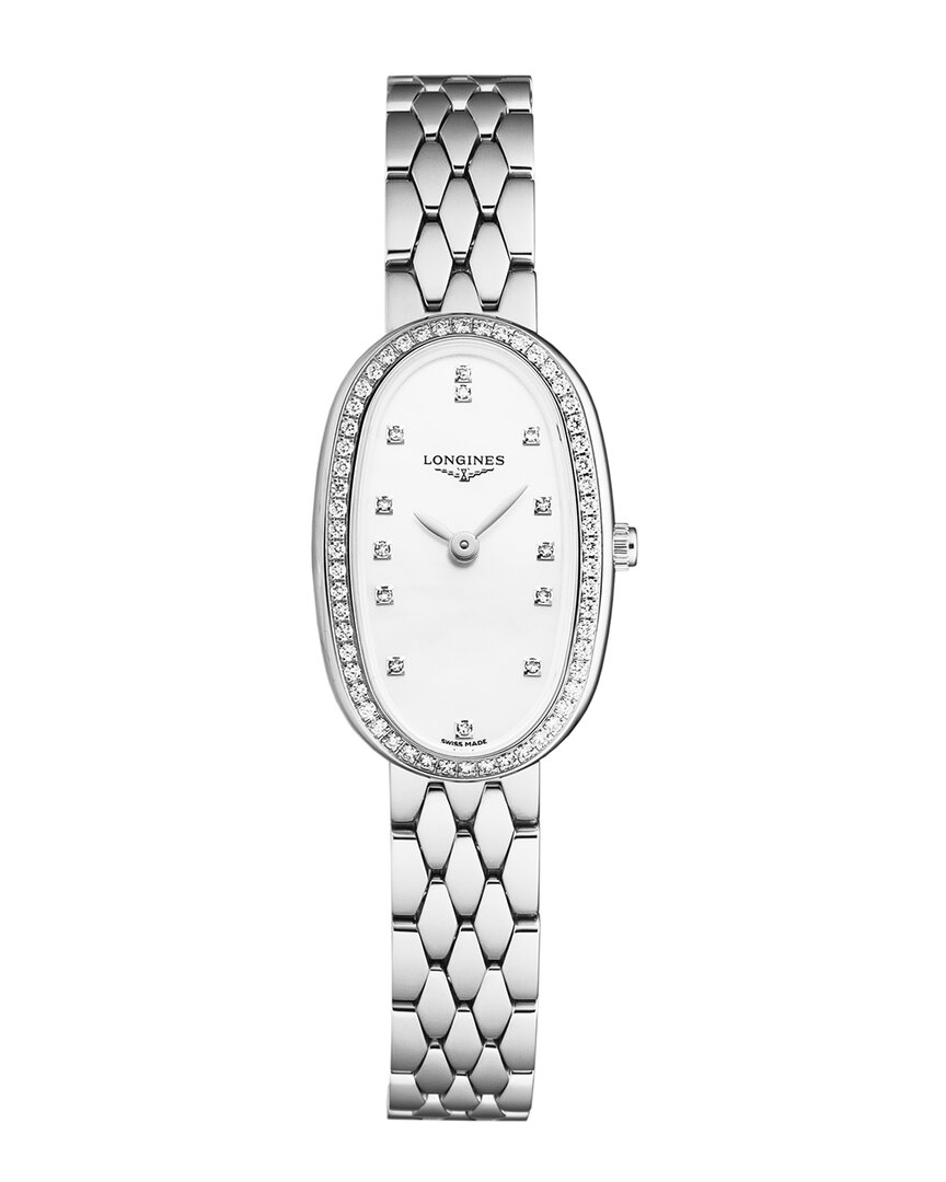 Longines Symphonette Diamond Ladies Watch L2.305.0.87.6 In Mother Of Pearl / White