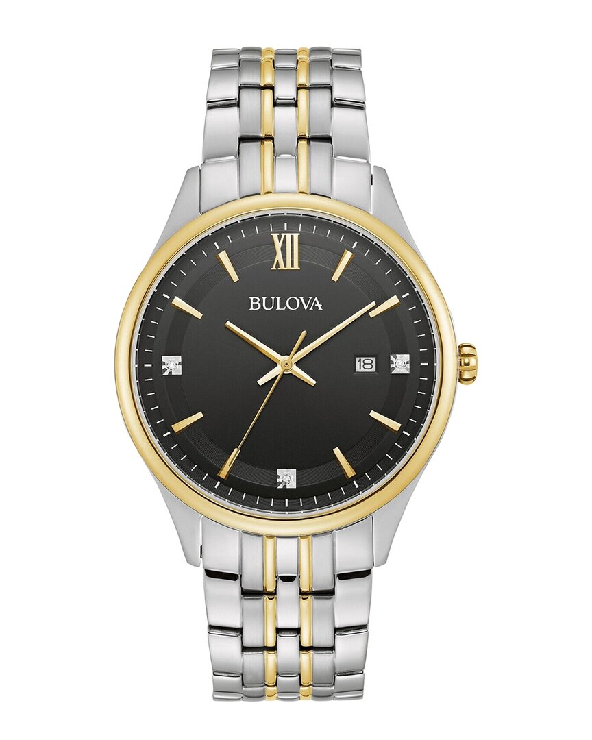 Bulova His And Hers Adult Two Tone Stainless Steel 2-pc. Watch Boxed Set 98x125