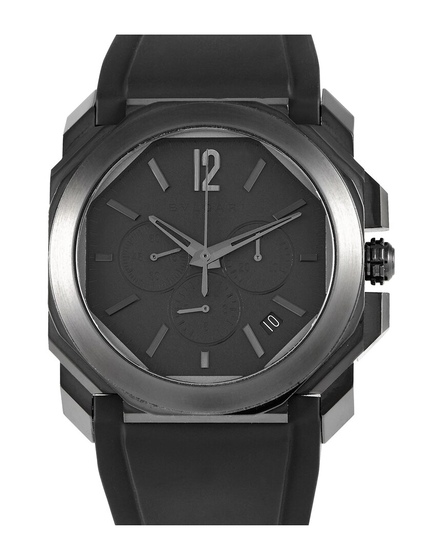 Bvlgari Men's Octo Watch (authentic Pre-loved) In Black