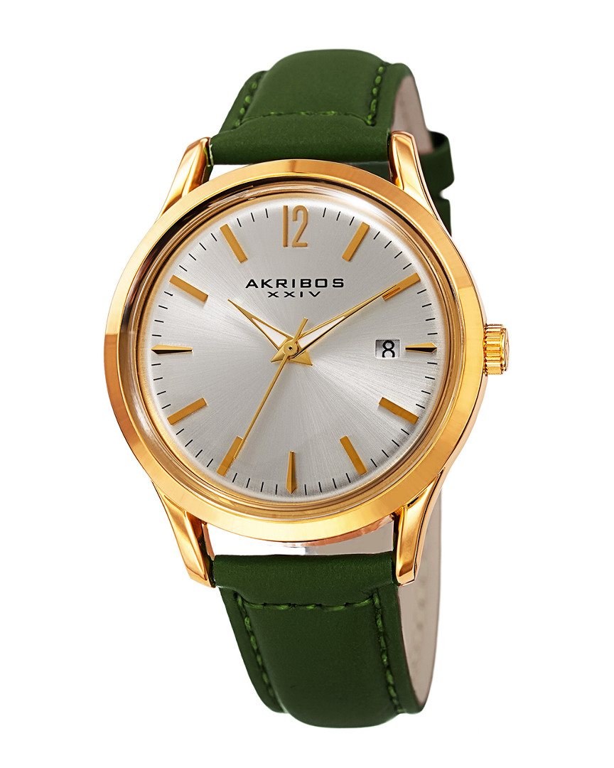 Akribos Xxiv Women's Leather Watch