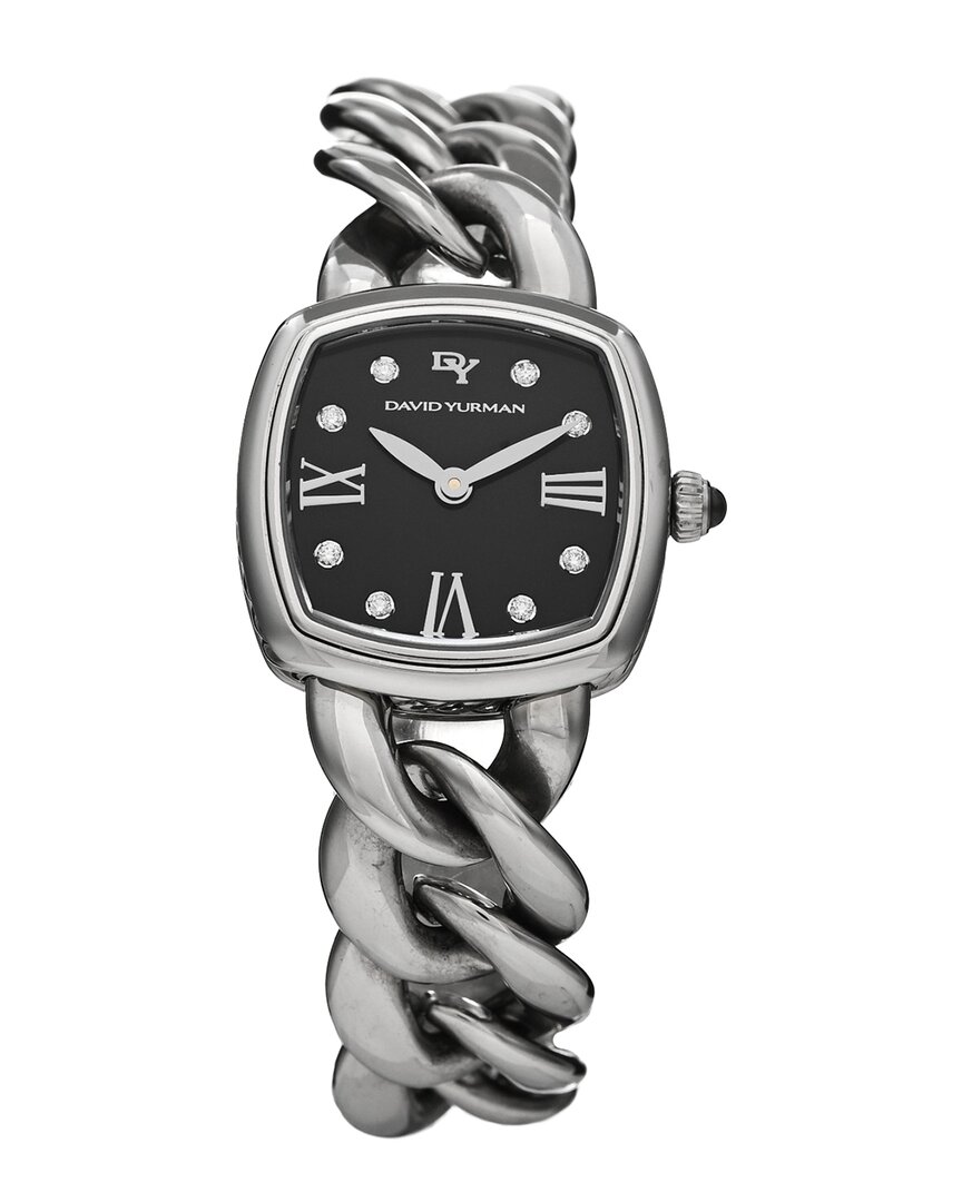 David Yurman Stainless Steel Diamond Albion Quartz Watch (authentic Pre-loved) In Metallic