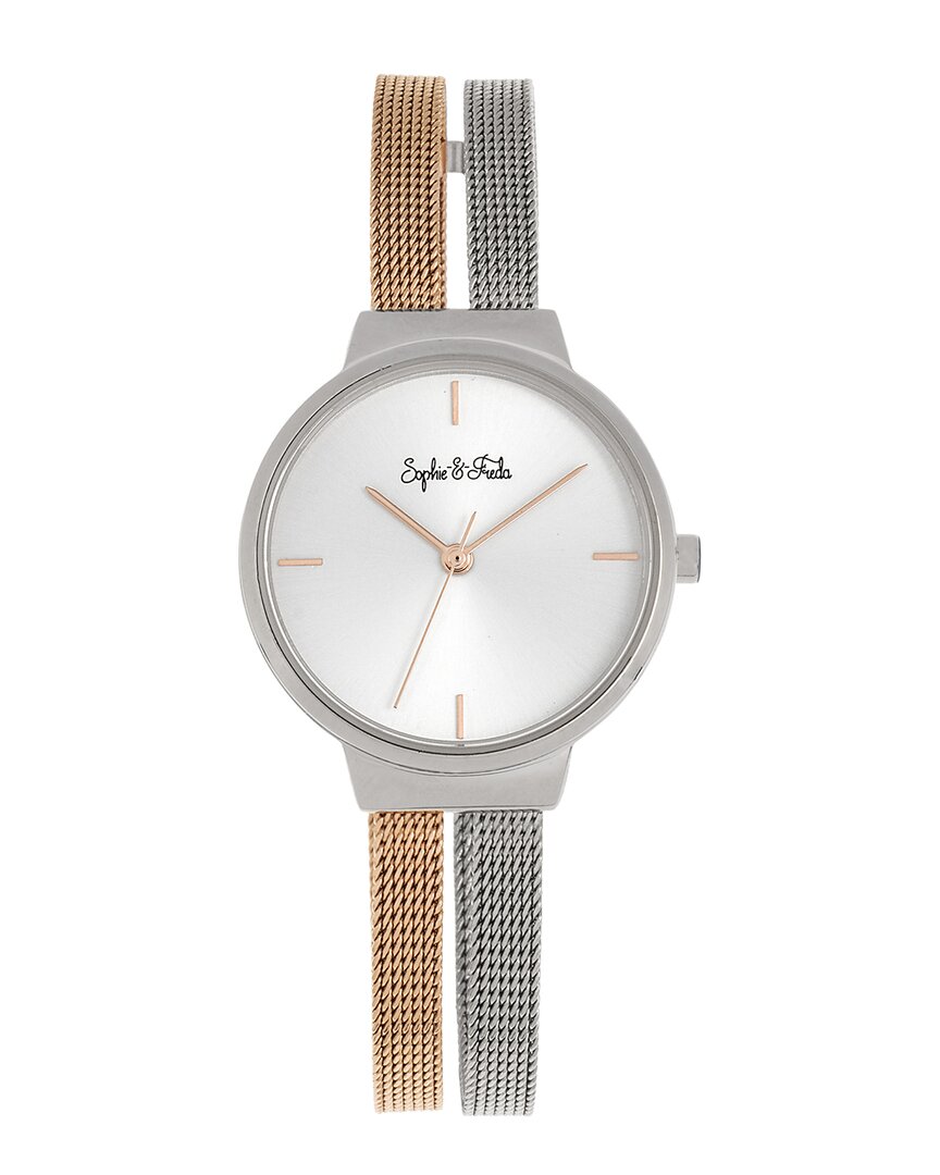 Sophie And Freda Women Sedona Stainless Steel Watch - Silver/rose Gold, 30mm In Two Tone  / Gold Tone / Rose / Silver