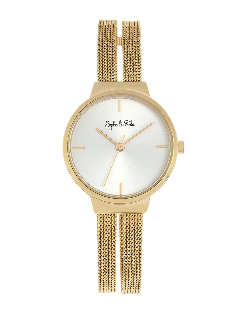 Sophie And Freda Sedona Quartz Silver Dial Ladies Watch Sf5303 In Gold / Gold Tone / Silver