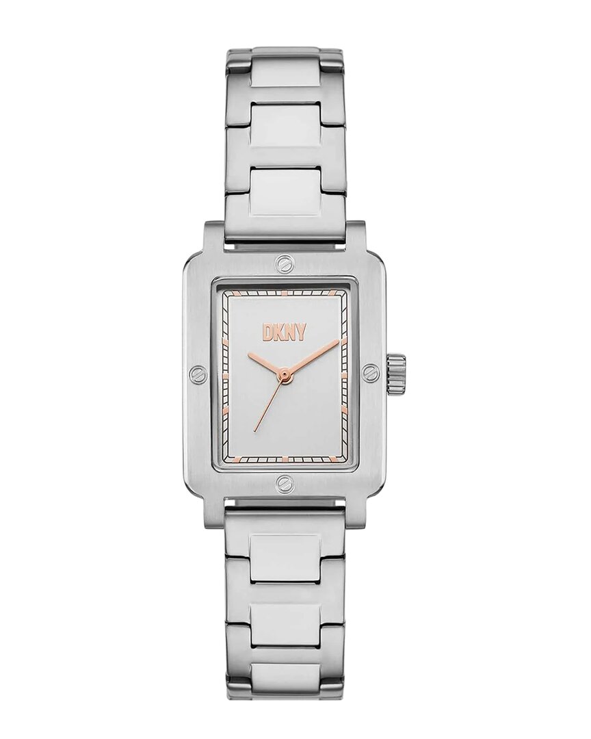 Dkny Women's City Rivet Silver Dial Watch In Gray