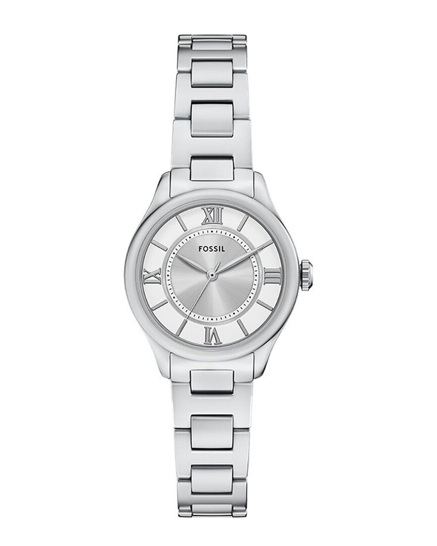 Fossil Gilmore Watch, 28mm In Silver