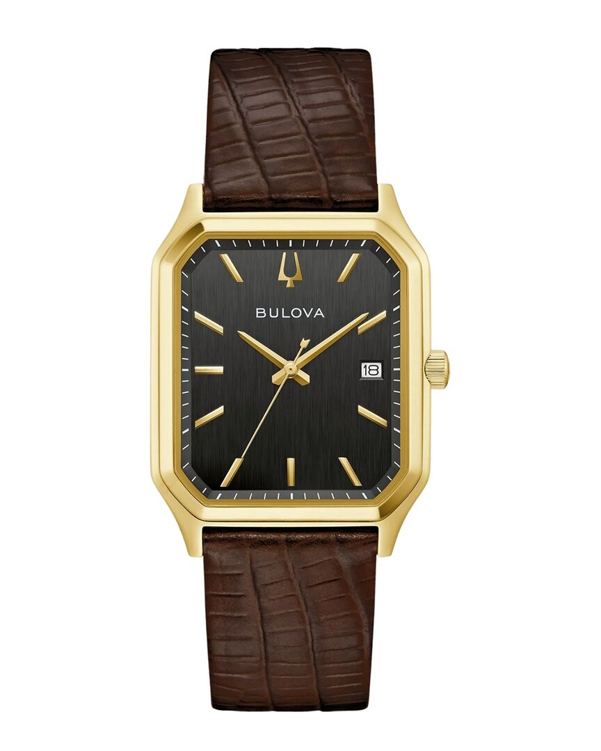 Bulova Men's Tony Bennett Black Dial Watch In Brown