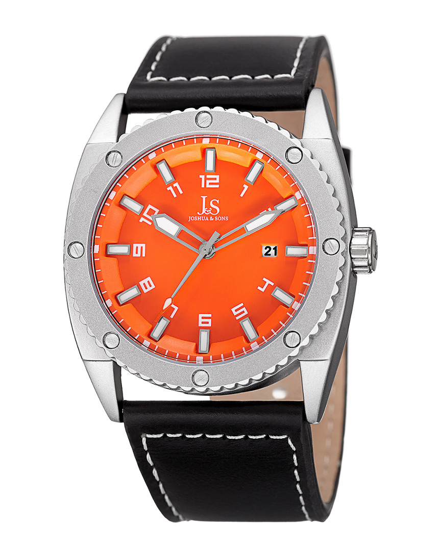 Joshua And Sons Joshua & Sons Men's Leather Strap Watch