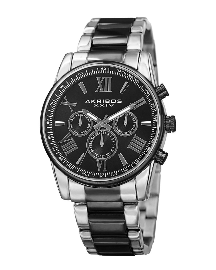 Akribos Xxiv Men's Stainless Steel Watch