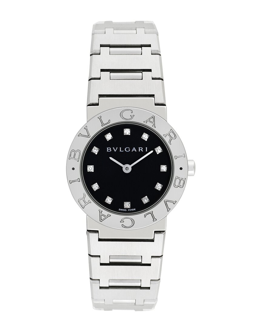 Bvlgari Ladies Diamond Watch, Circa 2000's (authentic Pre-loved) In Metallic
