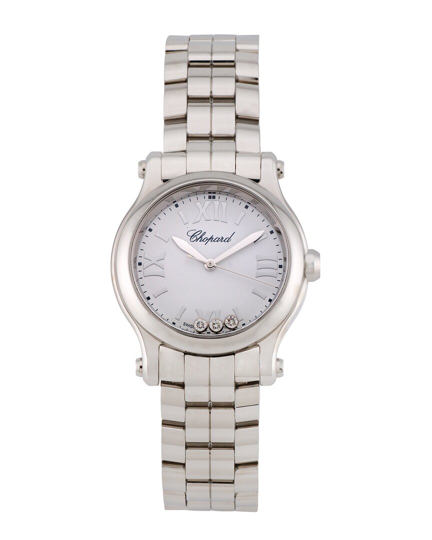 Chopard Women's Happy Sport Diamond Watch (authentic Pre-loved) In Metallic