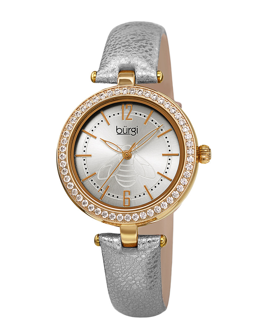 Burgi Women's Genuine Leather Watch