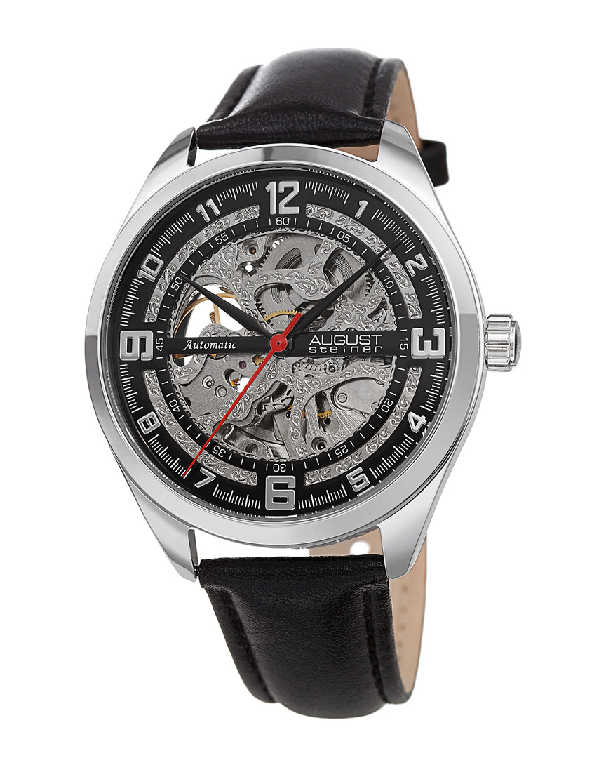August Steiner Men's Leather Watch