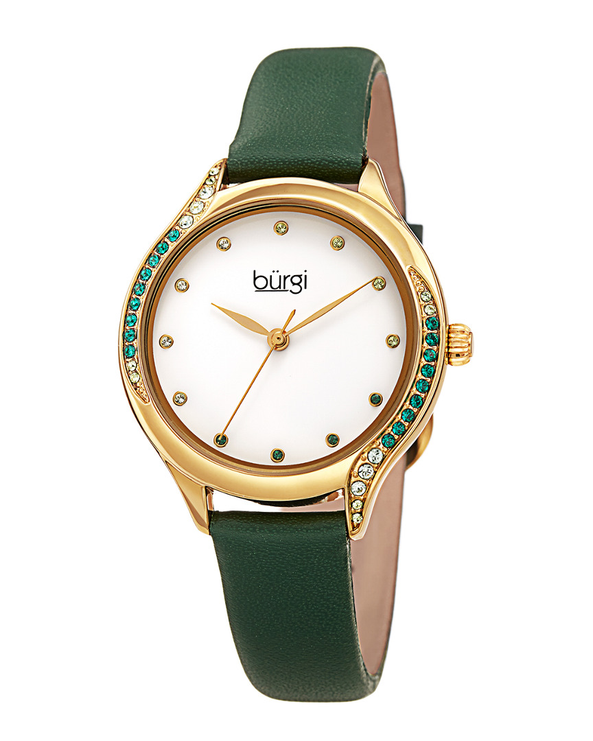 Burgi Women's Genuine Leather Watch