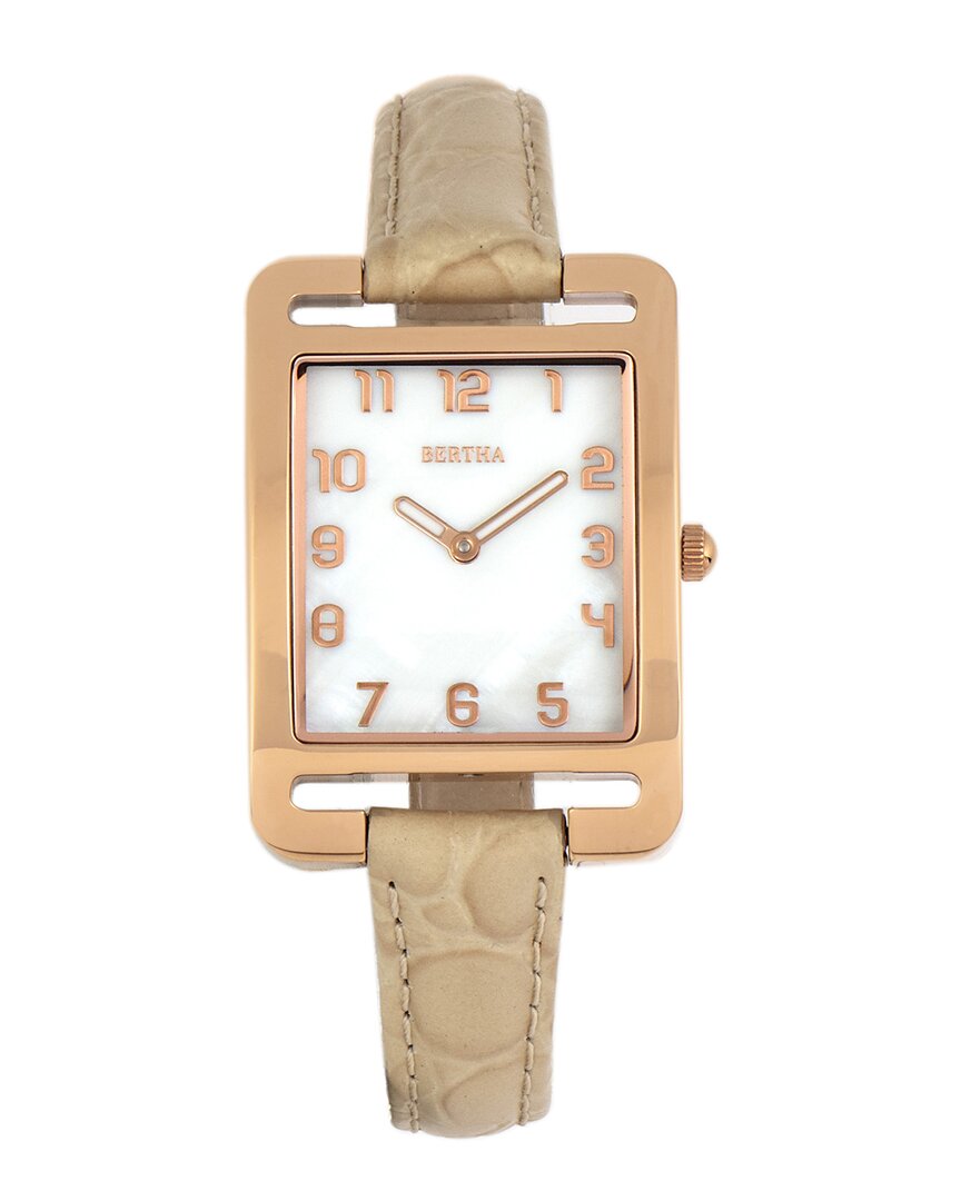 Bertha Marisol White Dial Ladies Watch Br6904 In Cream / Gold Tone / Rose / Rose Gold Tone / White