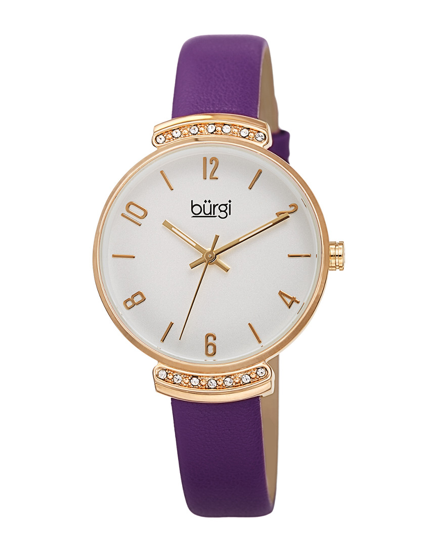 Burgi Women's Genuine Leather Smooth Watch