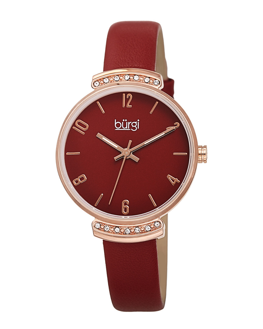 Burgi Women's Genuine Leather Smooth Watch