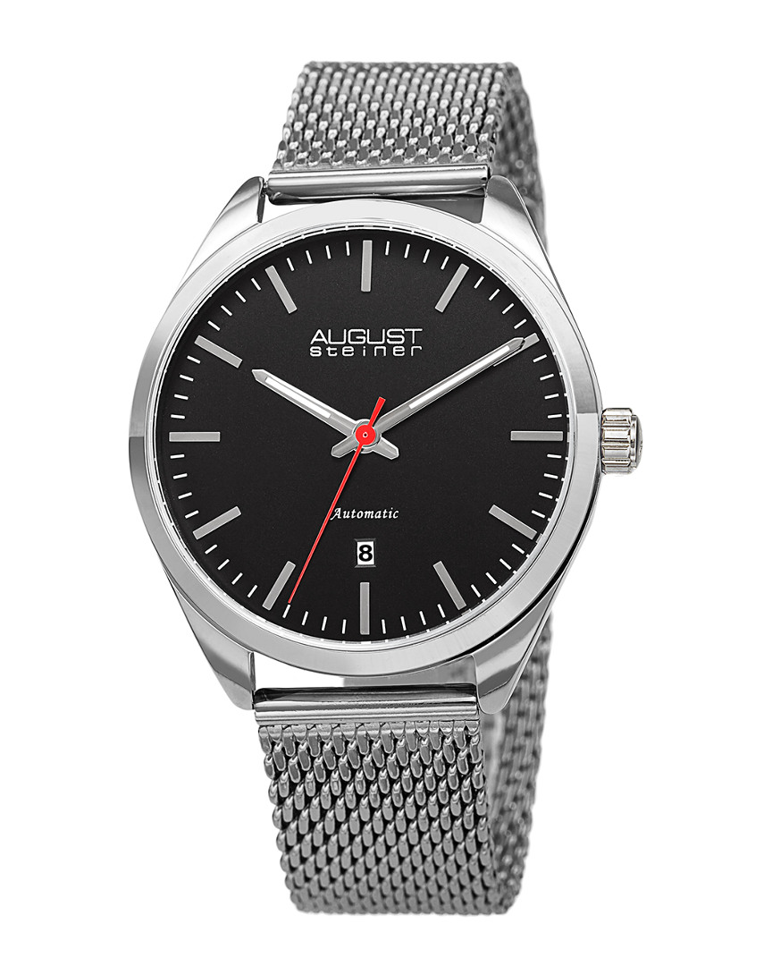 August Steiner Men's Stainless Steel Mesh Watch
