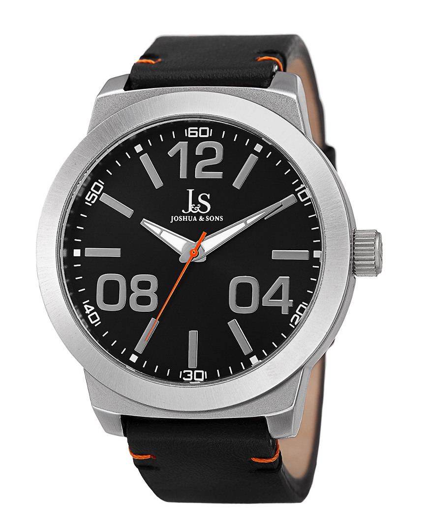 Joshua And Sons Joshua & Sons Men's Leather Watch